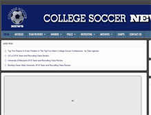 Tablet Screenshot of collegesoccernews.com